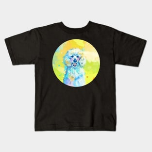 Vibrant Life of a White Poodle Kids T-Shirt